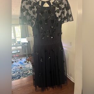 Navy and black backless dress size 6